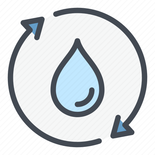 Water, recovery, drop, rotate, refresh, recycle icon - Download on