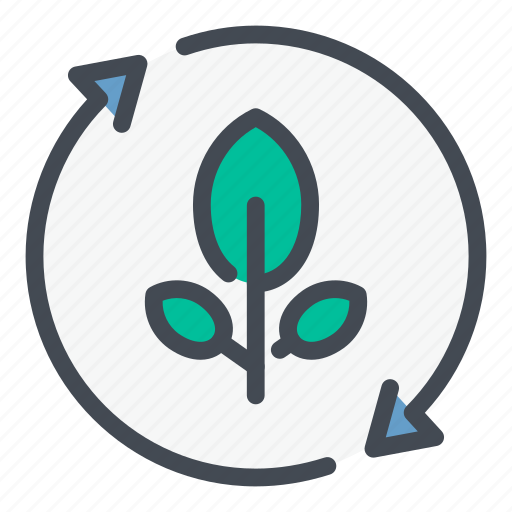 Ecology, eco, plant, leaf, leaves, recovery, rotate icon - Download on Iconfinder