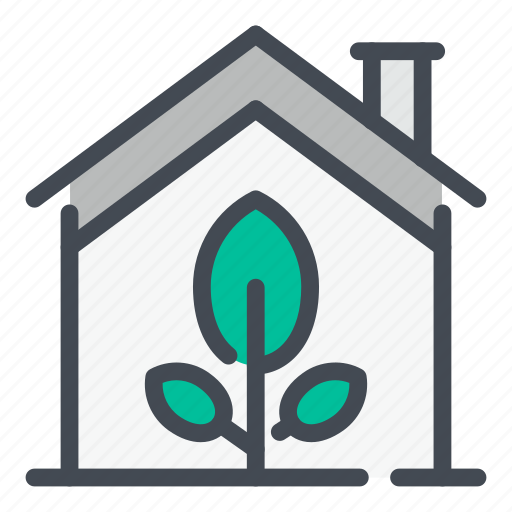Home, house, eco, ecology, plant, leaf, leaves icon - Download on Iconfinder