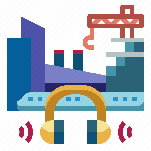 Noise, pollution, audio, loud, industry, construction icon - Download on Iconfinder