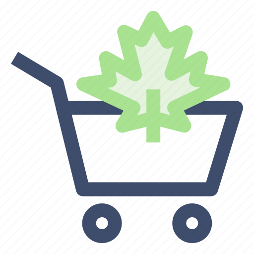 Cart, leaf, plant, shopping plant icon - Download on Iconfinder