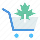 cart, leaf, plant, shopping plant