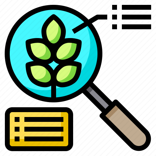 Analysis, zoom, data, plant, file icon - Download on Iconfinder