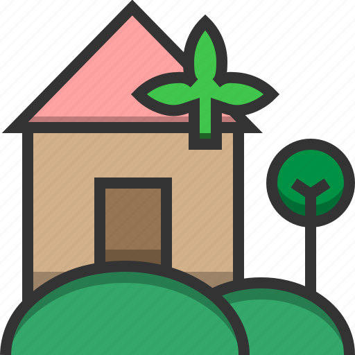 Home, eco, ecology, environment, house, leaf, tree icon - Download on Iconfinder