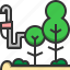 oil, ecology, energy, environment, green, nature, tree icon 