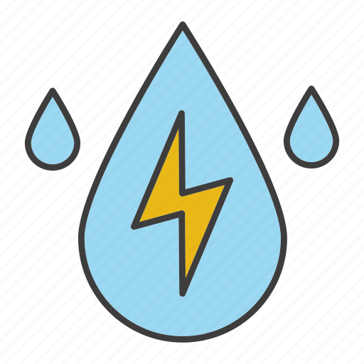 Drop, eco, electricity, energy, lightning, power, water icon - Download on Iconfinder