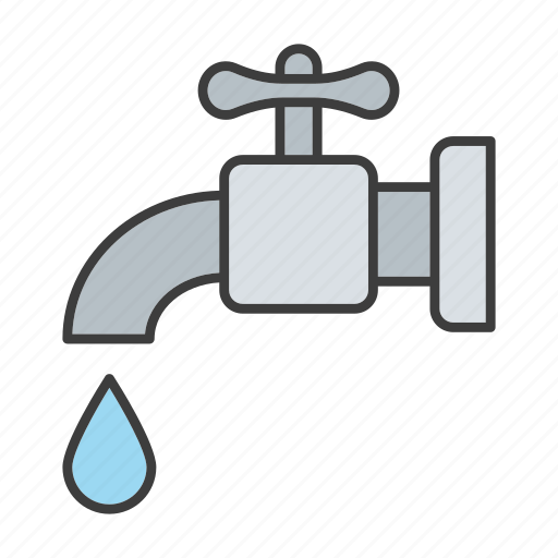 Drop, faucet, pipe, resource, tap, valve, water icon - Download on Iconfinder
