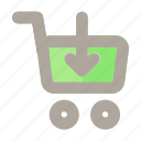 shopping, cart, download, shop, ecommerce