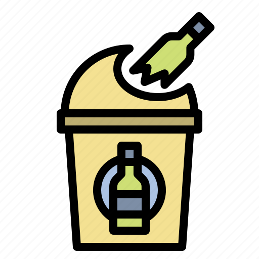 Ecology, glasscontainer, glassbin, glass, bin, waste, trash icon - Download on Iconfinder