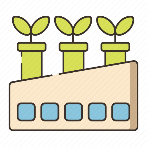 Factory, green, green factory icon - Download on Iconfinder