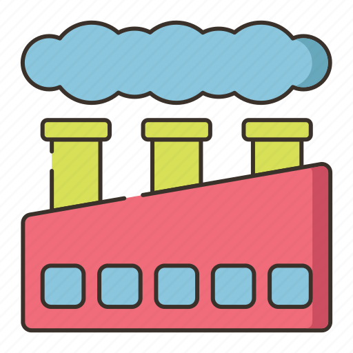 Air pollution, factory, manufacturer, manufacturing plant, pollution, production icon - Download on Iconfinder