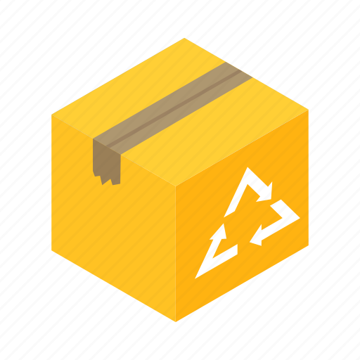 Box, cardboard, carton, deliver, eco, isometric, shipping icon - Download on Iconfinder