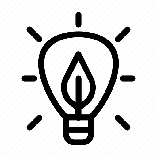 Light, bulb, lamp, light bulb, leaf icon - Download on Iconfinder