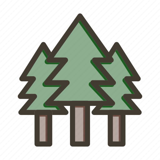 Pine trees, nature, forest, tree, green icon - Download on Iconfinder