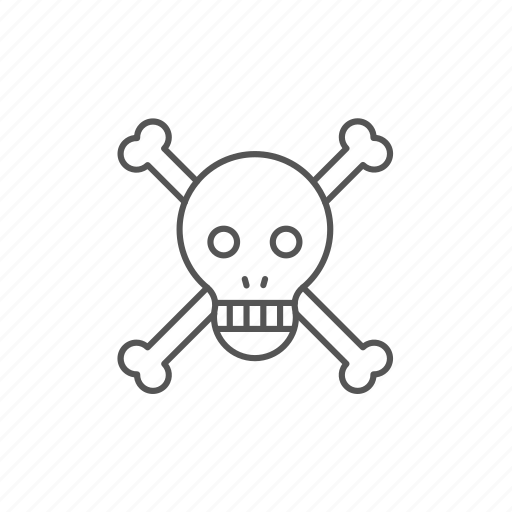 Bones, danger, disaster, harmful, pirate, skull, warning icon - Download on Iconfinder