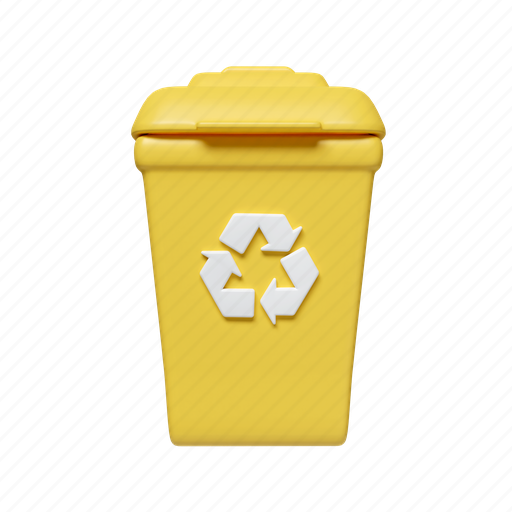 Bin, recycle, eco, ecology, waste, garbage, trash 3D illustration - Download on Iconfinder