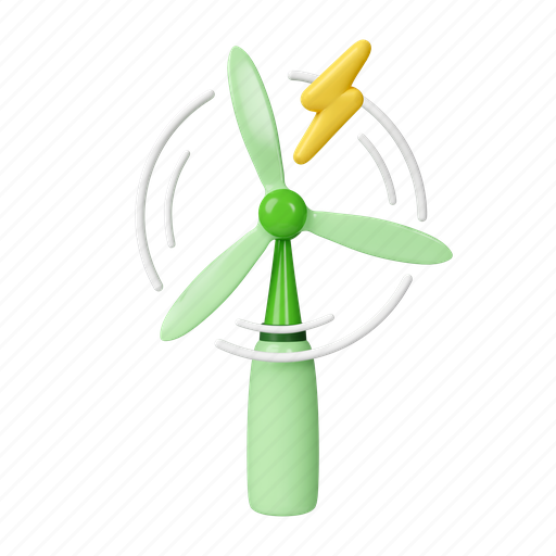 Wind, windmill, alternative, eco, sustainability, electricity, environmental 3D illustration - Download on Iconfinder