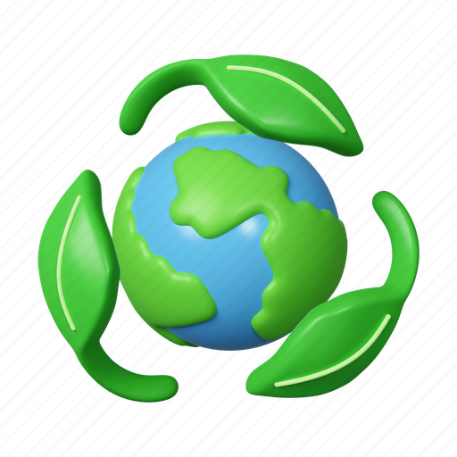 Ecology, energy, eco, environment, green, plant, recycle 3D illustration - Download on Iconfinder