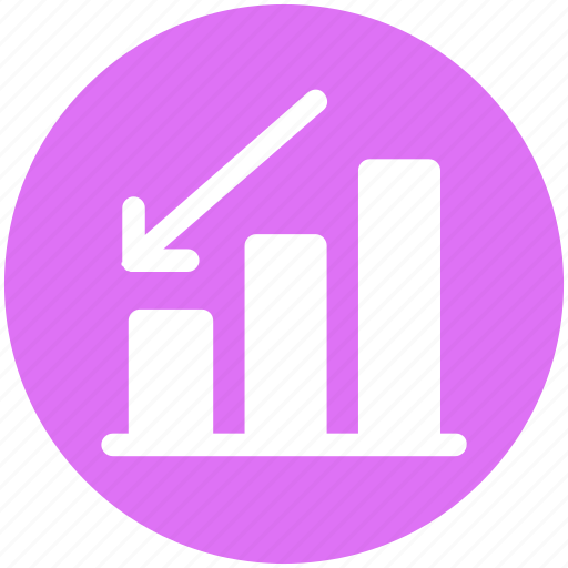 Arrow, bar, business, chart, down, growth icon - Download on Iconfinder