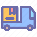 courier, deliver, package, transportation, truck 