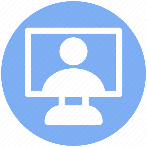 Desktop, monitor, pc, screen, user, video chat discus icon - Download on Iconfinder