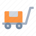 package, trolley, delivery, shipping, box
