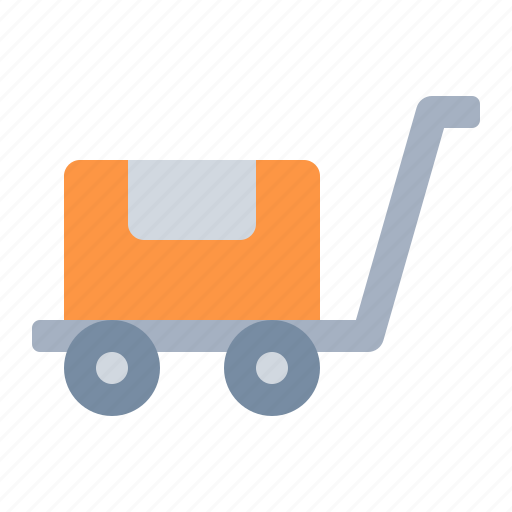 Package, trolley, delivery, shipping, box icon - Download on Iconfinder