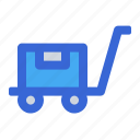 box, package, trolley, delivery, shipping
