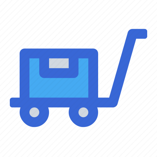 Box, package, trolley, delivery, shipping icon - Download on Iconfinder