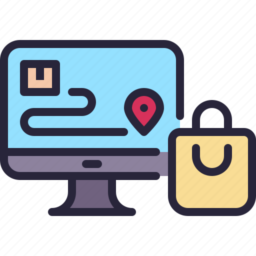 Shopping, tracking, monitor, shop, delivery icon - Download on Iconfinder