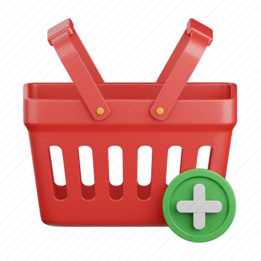 Add, to, basket, shopping, ecommerce, buy, cart 3D illustration - Download on Iconfinder
