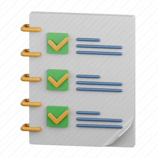 Wish, list, wishlist, checklist, favorite, menu, document 3D illustration - Download on Iconfinder
