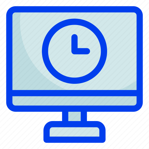 Time, clock, management, monitor, computer icon - Download on Iconfinder