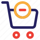 remove, from, cart, shopping, ecommerce, online, shop