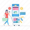 ecommerce, set, shop, buy, online, cart, store, sale, business 