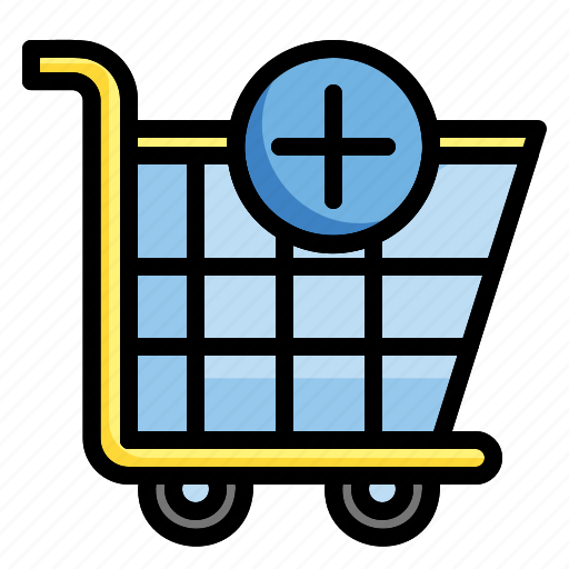 Trolley, add, business, store, shop, marketing, seller icon - Download on Iconfinder