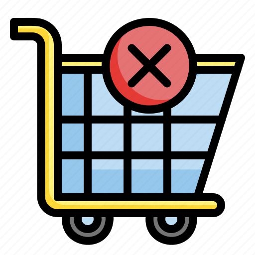 Trolley, worng, business, store, shop, marketing, seller icon - Download on Iconfinder