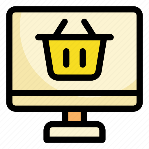 Shopping, basket, ecommerce, monitor, buy icon - Download on Iconfinder