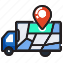 ecommerce, car, delivery, truck, transportation, location, pinmap 