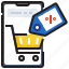 ecommerce, trolley, delivery, mobile, shop, smartphone, coupon 