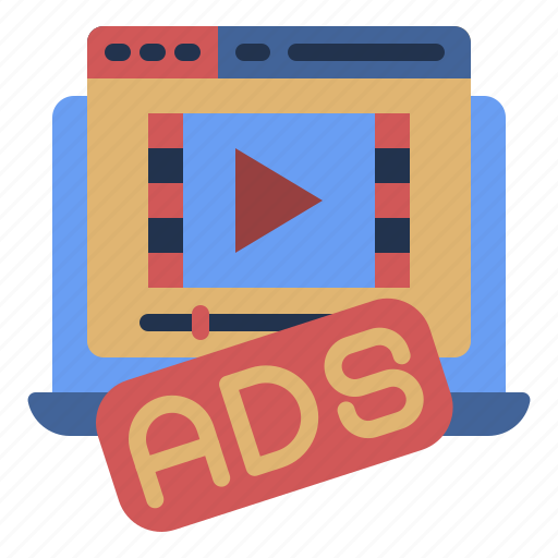 Ecommerce, videoads, video, marketing, advertising, promotion, advertisement icon - Download on Iconfinder