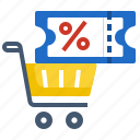 ecommerce, delivery, trolley, coupon, descounts, buy, shopping