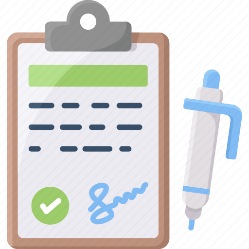 Agreement, contract, signing, document, signature, pen, clipboard icon - Download on Iconfinder