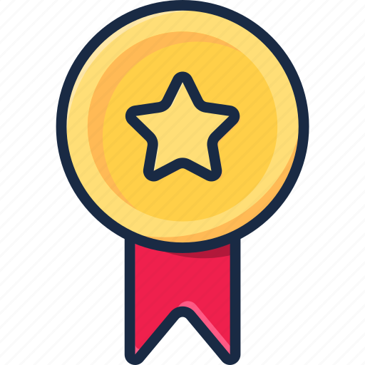 Badge, medal, award, reward, emblem, rosette, star icon - Download on Iconfinder