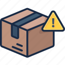 delivery warning, delivery box warning, delivery, warning, delivery box, box, package, exclamation mark, ecommerce, commerce