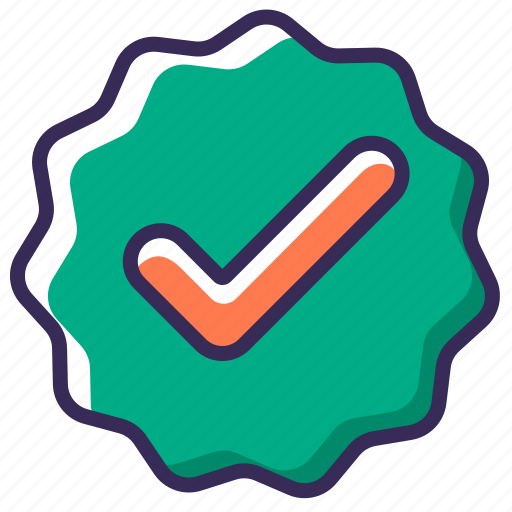 Accept, approval, approve, badge, checkmark, success, verify icon - Download on Iconfinder