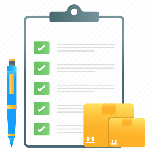 Logistic docs, logistic paper, inventory list, cargo list, logistic checklist icon - Download on Iconfinder