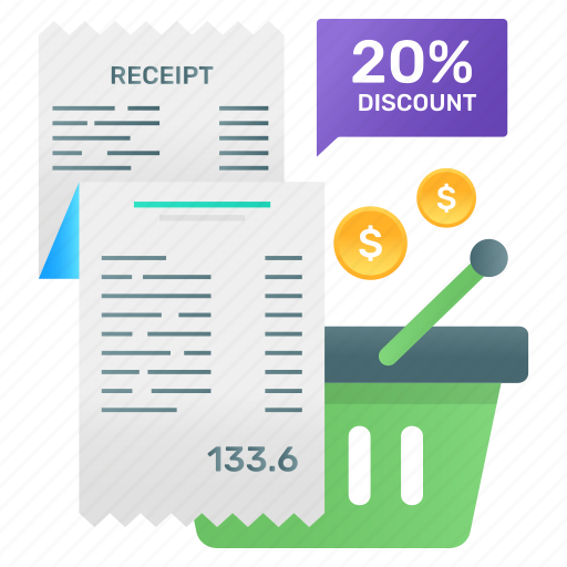 Bill statement, bill discounting, sale discount, discount receipt, discount slip icon - Download on Iconfinder