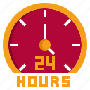 24 hours, time, clock, support, service, shopping online