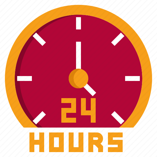 24 hours, time, clock, support, service, shopping online icon - Download on Iconfinder